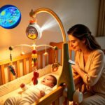 Baby Crib Mobile with Remote Control and Night Light