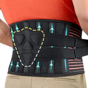 Lumbar Back Support Belt with Stays for Daily Comfort