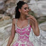 Bling Beaded Spaghetti Strap A-Line Prom Dress