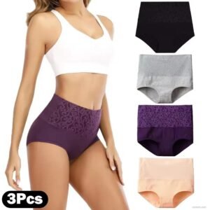 Women's High Waist Cotton Briefs