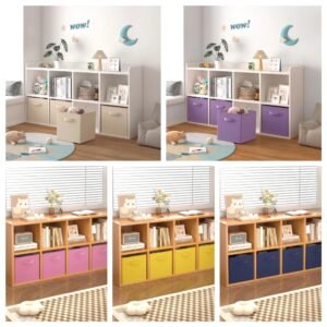 Foldable Fabric Storage Cubes with Handles for Home
