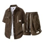 Men's Casual Short Sleeve Shirt and Shorts Set