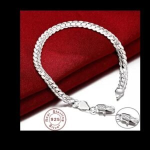 925 Sterling Silver Flat Chain Bracelet
