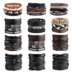 Men's Viking Gothic Multilayer Leather Bracelet
