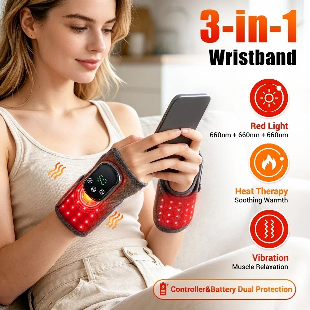 Rechargeable Wrist Support with Heat & Vibration Rechargeable Wrist Support with Heat & Vibration
