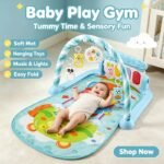 Foldable Baby Play Gym with Lights and Toys