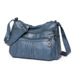 Vintage Leather Women's Multi-Pocket Crossbody Bag