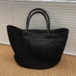 Large Handwoven Rattan Tote Bag for Women