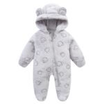 Soft Flannel Baby Jumpsuit for Autumn and Winter