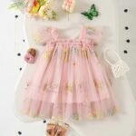 Girls' Summer Lace Floral Princess Dress