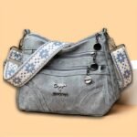 Spacious Women's Multi-Pocket Leather Crossbody Bag