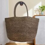 Large Handwoven Rattan Tote Bag for Women