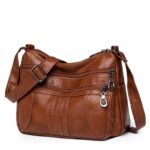 Vintage Leather Women's Multi-Pocket Crossbody Bag