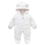 Soft Flannel Baby Jumpsuit for Autumn and Winter