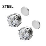 Men's Magnetic Crystal No-Pierce Stud Earrings