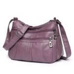 Vintage Leather Women's Multi-Pocket Crossbody Bag