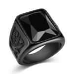 Men's 316L Stainless Steel Punk Signet Ring