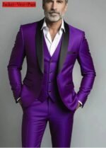 Men's Slim Fit Tuxedo Suit for Weddings & Formal Events