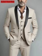 Men's Slim Fit Tuxedo Suit for Weddings & Formal Events