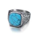 Men's 316L Stainless Steel Punk Signet Ring