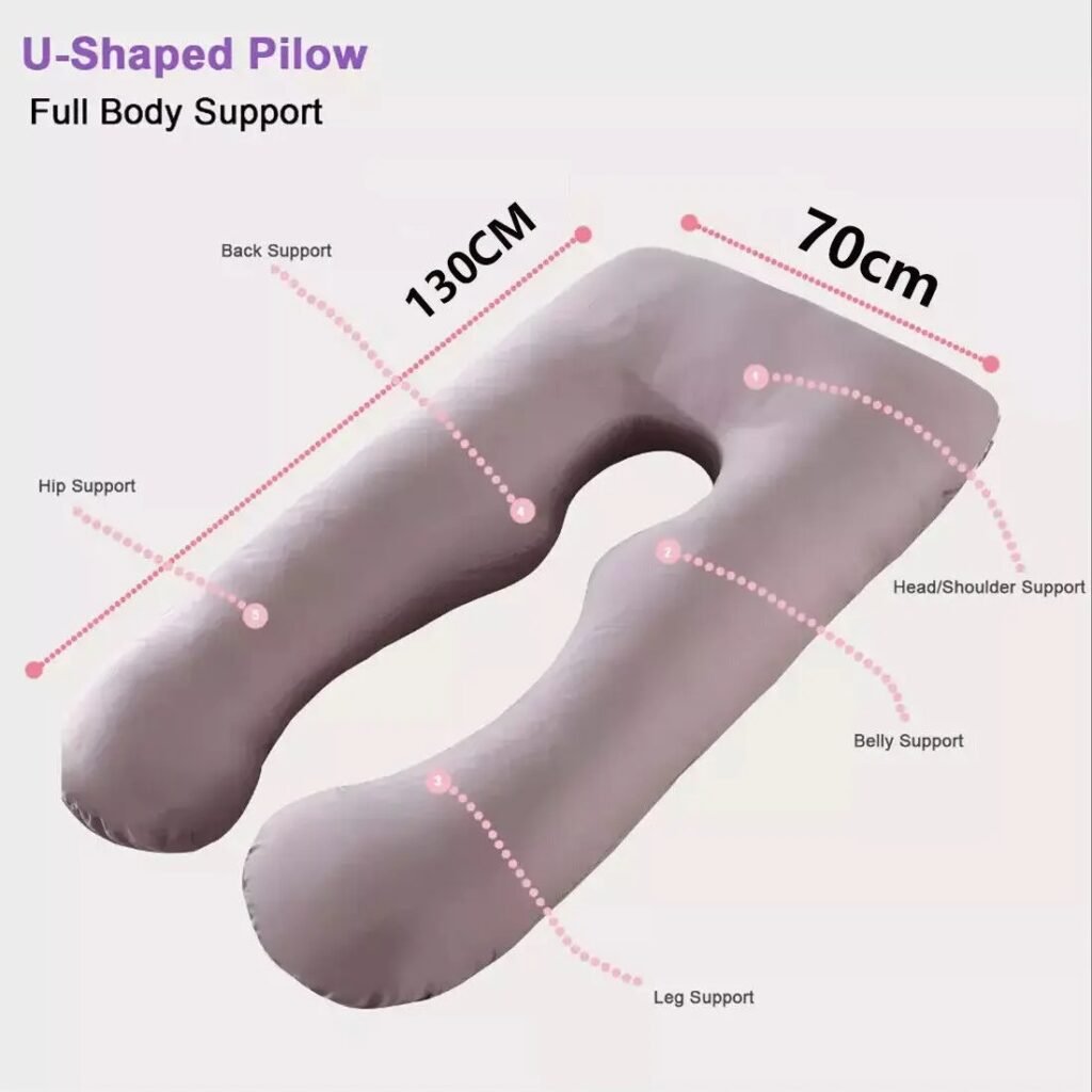 U-Shaped Pregnancy Pillow for Full Body Support