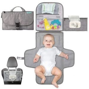 Portable Baby Changing Mat with Storage Pockets