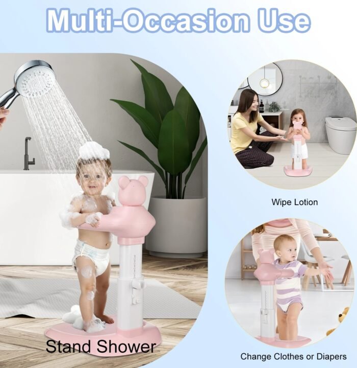 Adjustable Baby Bath Support Stand with Non-Slip Base