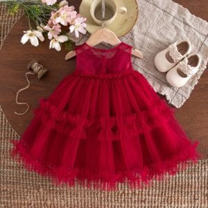 Baby Girls Sweet Bow Summer Party Dress