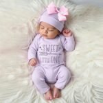 Newborn Photography Romper with Bow Hat
