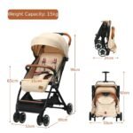Portable Baby Stroller with One-Hand Folding
