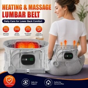 Electric Heated Waist Massage Belt with Air Support