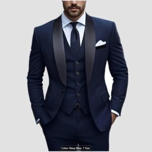 Men's Slim Fit Tuxedo Suit for Weddings & Formal Events