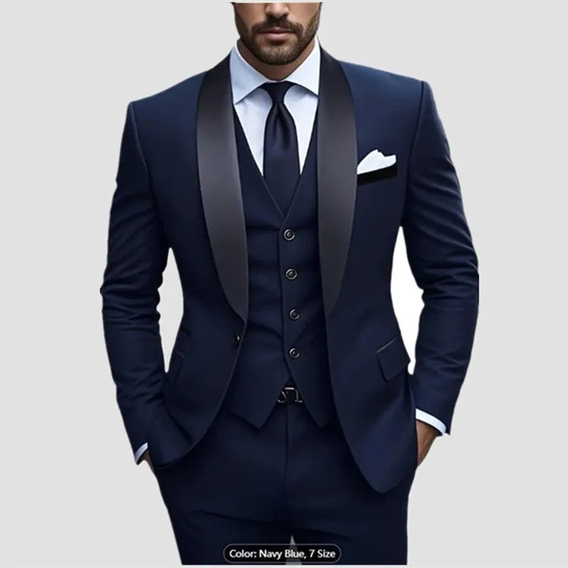 main-image-2 Men's Slim Fit Tuxedo Suit for Weddings & Formal Events