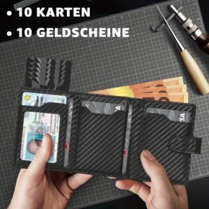 Men's Slim RFID Wallet with Coin Pocket & Card Slots