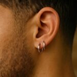 Men's Classic Stainless Steel Hoop Huggie Earrings