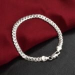 925 Sterling Silver Flat Chain Bracelet