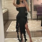Women's Strapless Floral Backless High-Slit Mini Dress
