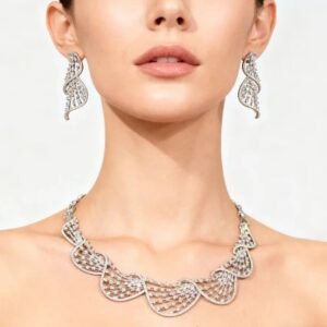 Luxury Crystal Cubic Zirconia Necklace Set for Women