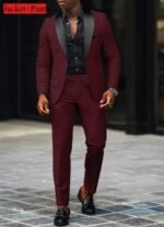 Men's Slim Fit Tuxedo Suit for Weddings & Formal Events