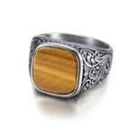 Men's 316L Stainless Steel Punk Signet Ring