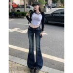 Y2K High-Waist Flared Bootcut Jeans for Women