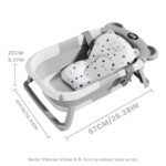 Collapsible Baby Bath with Thermometer and Cushion