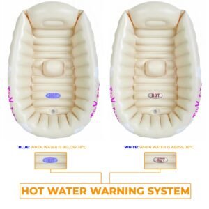 Inflatable Baby Bath with Heat Sensor for Travel