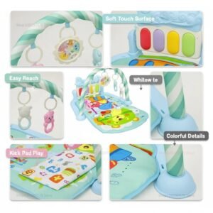 Foldable Baby Play Gym with Lights and Toys