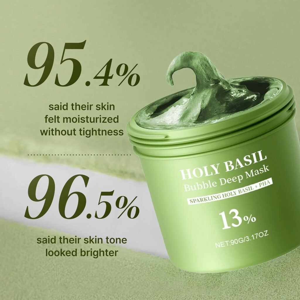 Holy Basil Bubble Clay-to-Foam Face Mask