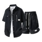 Men's Casual Short Sleeve Shirt and Shorts Set