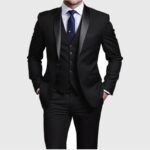 Men's Slim Fit Tuxedo Suit for Weddings & Formal Events