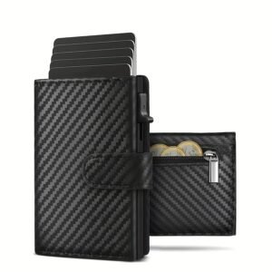 Men's Slim RFID Wallet with Coin Pocket & Card Slots