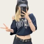 Women's Retro Off-Shoulder Loose Fit T-Shirt