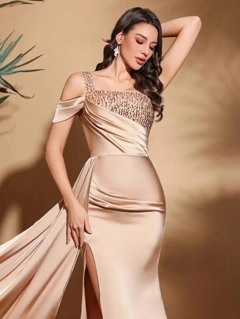 Stylish Asymmetrical Slim Party Dress for Women